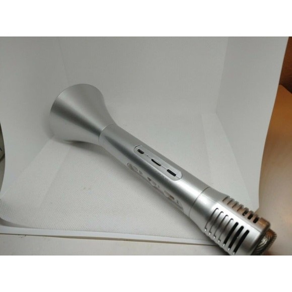 ByTech Portable Wireless Bluetooth KARAOKE MICROPHONE Silver Holiday Gift kids - Picture 3 of 3